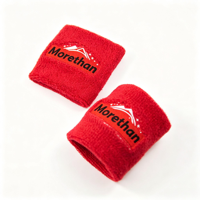En gros, Bandeaux absorbants en tissu éponge pour poignets, avec broderie de logo personnalisée, pour le sport, le fitness et l'exercice
