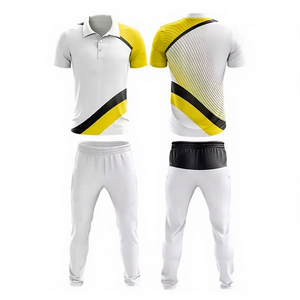 Uniforme Deportivo de Cricket Personalizado, Transpirable, de Secado Rápido, 100% Poliéster, de Alta Calidad, Incluye Camiseta y Pantalones, OEM/ODM - Product Image 1