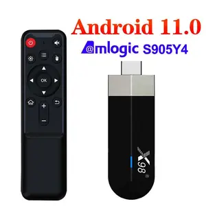 4K smart X98 S500 TV box Android 11 Digital TV stick 4+32G Dual WIFI 4 cores Network TV player Amlogic S905 Y4