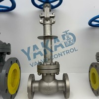 Válvula de Compuerta de Acero Inoxidable con Volante Bloqueable, Cierre de Seguridad, Bridada, para Agua, Aceite y Gas