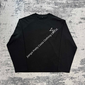 Camiseta personalizada de manga larga con cuello redondo MT1442, camiseta de manga larga con logotipo serigrafiado de algodón 100% para hombre de estilo regular - Product Image 2