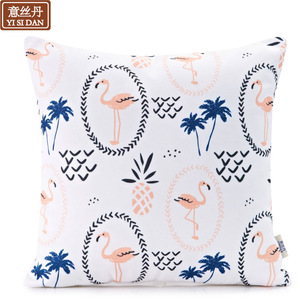 ยี่ ซี ด่าน หมอนอิงตกแต่งลายฟลามิงโก รูปทรงสี่เหลี่ยม ซักได้ สำหรับโซฟา ห้องนอน ตกแต่งบ้าน - Product Image 2