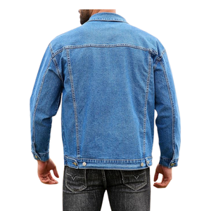 Veste en jean de haute qualité me | Vêtements d'extérieur en jean bleu à la mode | Tissu en coton durable | Fournisseur en gros OEM/ODM - Product Image 2
