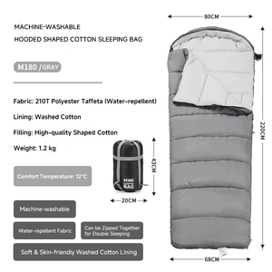 <span class=keywords><strong>Sac</strong></span> de <span class=keywords><strong>couchage</strong></span> enveloppant pour camping en plein air, en coton lavé, quatre saisons, connectable, <span class=keywords><strong>sac</strong></span> de voyage, <span class=keywords><strong>sac</strong></span> hygiénique, <span class=keywords><strong>sac</strong></span> de barrière d'hôtel, portable - Product Image 1