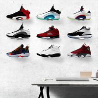 Ensemble de 6 étagères à chaussures en acrylique transparent, étagères à chaussures flottantes murales