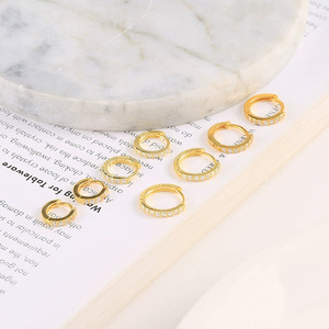 2 Pcs Rainbow Little Huggies <strong>Hoop</strong> Earrings Girl Tiny Rings Cartilage Small Helix Piercing Conch Earlobe <strong>Tragus</strong> Circle Women <strong>Hoop</strong> - Product Image 2