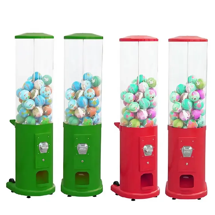 Coin Operated Gumball Máquina Candy Dispenser Cápsula Brinquedos Bouncy Ball Vending Machine Para Crianças
