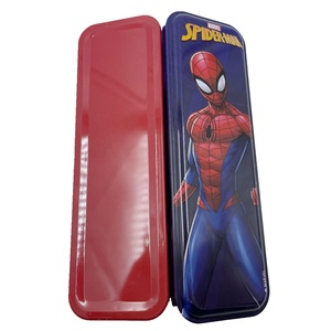Boîte de rangement en métal rectangulaire personnalisée en fer blanc, motif Spider-Man, pour papeterie, emballage recyclable, vente en gros - Product Image 5