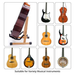 Tragbarer Gitarren ständer, Holz gitarren ständer Akustik, A-Frame <span class=keywords><strong>Folding</strong></span> Akustik-E-Gitarren-Reisest änder - Product Image 6