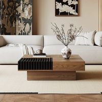Table basse d'art haut de gamme en bois massif, style antique, pour salon, table basse multifonctionnelle italienne, table basse