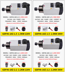 YingBa 3.5kw ER20 محرك مغزل تبريد الهواء HQD CNC حار بيع لأعمال النجارة وآلة القطع أداة تحمل الأساسية - Product Image 3