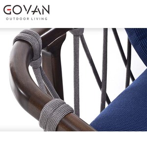 Meubles de jardin, style moderne, hôtel, patio, loisirs, bois de teck massif, accents en corde, canapé trois places d'extérieur <span class=keywords><strong>GOVAN</strong></span> - Product Image 4