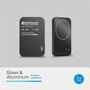 Power Bank Magnetico Personalizzabile Ultra-Sottile ad Alta Capacità 5000mAh/10000mAh in Lega di Alluminio, Caricatore Wireless 15W, Ricarica Rapida PD20W - Product Image 1