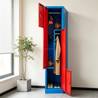 Armario de Acero de 2 Puertas con Cerradura Electrónica, Duradero, para Almacenamiento de Ropa, Revestimiento Ecológico, Diseño Moderno, Opciones Personalizables