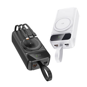 Banco de Energía Magnético de Alta Capacidad de 30000 mAh con Correa Tipo C, Carga Inalámbrica de 15 W y Carga Rápida de 22.5 W, Incluye 3 Cables - Product Image 1