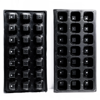 Plateaux de semis noirs à 21 cellules, 120g, pour la germination et la propagation des graines de légumes et de fleurs