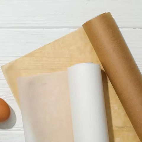 Heat-Sealed Silicone Coated Double-sided Virgin Baking Paper Wood Pulp Rolls Sheets Silicone for Food Industrial