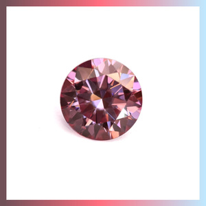 Cherry Blossom Pink Round Moissanite GRA Certified For Jewelry Making - Product Image 3