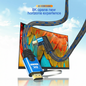 <span class=keywords><strong>Cable</strong></span> HDMI 8K 2.1b de 48 Gbps, <span class=keywords><strong>Cable</strong></span> HDMI de Ángulo Recto de 90 Grados de Ultra Alta Velocidad, Compatible con 8K60Hz 4K120Hz para PS5, Xbox, Laptop, <span class=keywords><strong>TV</strong></span> - Product Image 2