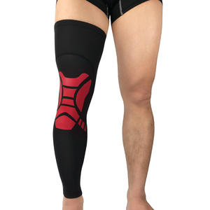 Genouillères de basketball personnalisées avec logo pour adultes, avec manchon de compression souple en nylon et spandex pour la jambe et le mollet, protection contre les périostites tibiales - Product Image 4