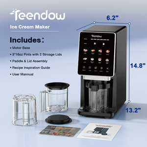 Teendow KF-2501 8 Functions Smart Touch Screen Home Gelato Slushie <strong>Maker</strong> Ice <strong>Cream</strong> Digital Slushie Frozen Drink <strong>Maker</strong> - Product Image 4