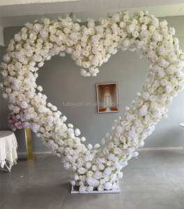 Proposition Arrangement en forme de coeur fond arc support Floral ensemble cadre toile de fond artificielle Rose fleur <span class=keywords><strong>mariage</strong></span> arc pour décor - Product Image 2