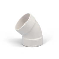 Suministro de Agua de drenaje de alta calidad, hdpe resistente, 45 grados, codos de plástico de pvc, nombres de accesorios de tubería cpvc