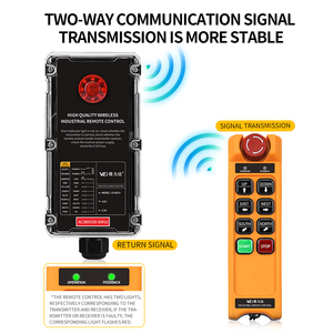 LD-BC6 + 6 nút duy nhất nâng tời điều khiển trên không cần cẩu Palăng đài phát thanh xử lý công nghiệp thông minh không dây điều khiển từ xa - Product Image 2