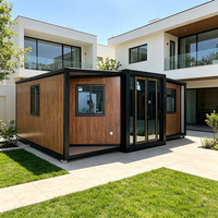 Maison conteneur extensible et respirante Jutong 20 pieds - Design moderne du milieu du siècle - Garantie 5 ans - Espace de vie préfabriqué portable