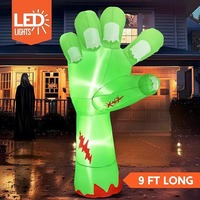 Décoration de jardin extérieure géante gonflable en forme de main pour Halloween, fabriquée par l'usine Unigz de Guangzhou, avec éclairage LED