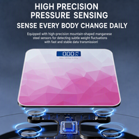 Balance numérique en verre trempé de haute précision avec grand écran LCD pour le suivi du poids et le fitness à domicile (vente en gros)