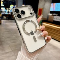 Coque de protection ultime en TPU mince magnétique pour iPhone 17 Series, avec plaque arrière rigide en acrylique transparente et anti-rayures