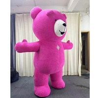 Top Pick CE Costume en peluche gonflable super doux en forme d'ours en peluche avec logo personnalisé et casque de sécurité pour mascotte adulte, cosplay animal