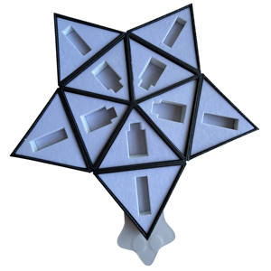 ROGOOD Boîte Cadeau Premium Pentagon-to-Star pour Échantillons de Parfums et Cosmétiques, Papier Texturé Spécial et Insert en Mousse EVA P2193 - Product Image 6