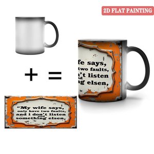 Taza de cerámica negra esmerilada de 11 oz, taza mágica que cambia de color con el calor, para reuniones de amigos y fiestas. - Product Image 4