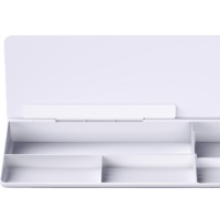 Panneau de bureau en verre, panneau de bureau avec lampe LED et sans fil