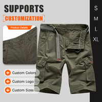 Pantalon cargo court décontracté en sergé de coton, demi-tissé, couleur unie, tendance, vente en gros, personnalisé, pour hommes – Meilleures ventes