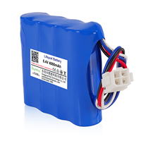 Paket Baterai Lithium Ion Kustom 6.4V 4Ah 25.6Wh Side-by-side dengan BMS untuk Kamera Keamanan, Perangkat Medis, Custom OEM ODM