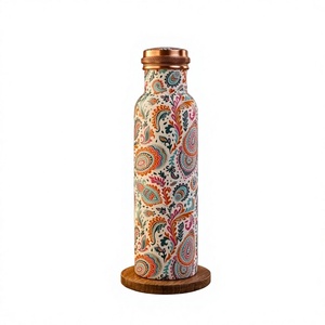 Gourde isotherme double paroi artisanale à motif premium 17 cm pour la randonnée en extérieur - Product Image 1
