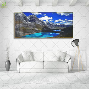 현대 가정 장식 모레 인 호수 밴프 국립 공원 산 풍경 Giclee 캔버스 페인팅 벽 예술 - Product Image 5