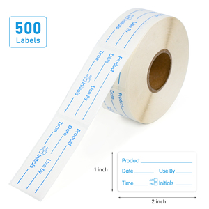 Etiquetas Disolubles LIKED, Rectangulares de 1x2 Pulgadas, Autoadhesivas, de Papel, Aptas para Alimentos, para Refrigerador y Microondas - Product Image 2