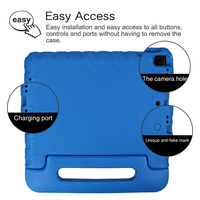 Étui robuste pour tablette en EVA bleu avec béquille pour iPad Air 1/2 et iPad Pro 9,7 pouces