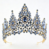 Couronne de Mariée en Alliage de Cristal et Strass Style Baroque pour Concours de Beauté, Bal de Promo, Anniversaire, Mariage