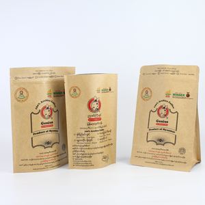 Sacs refermables en papier kraft brun recyclables, anti-odeur, thermoscellables, pour l'emballage alimentaire de biscuits, bonbons et gâteaux - Product Image 1