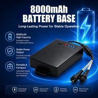 Système de caméra de surveillance de tour de grue sans fil et étanche de 10 pouces avec zoom 30x, boîtier de commande à pédale métallique, attraction magnétique et batterie