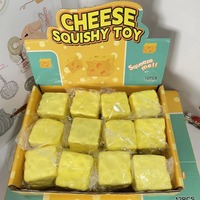 Jouet sensoriel en TPR à récupération lente, en forme de cube de glace, de fromage, de pizza ou d'ours, à presser
