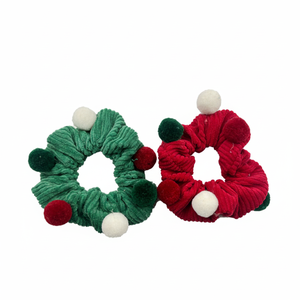 Accesorios de fiesta de Navidad Veet Pearl Pom Hair Tie Scrunchie - Product Image 1