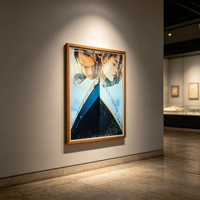 Layar LCD 19 Inci untuk Dinding, Bingkai Gambar Digital Signage untuk Aula Pameran, Museum, Hotel, Galeri