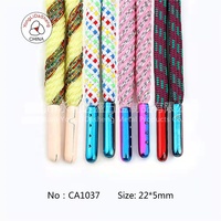 Excellent embouts colorés de lacet de chaussure d'aglet en métal échantillon gratuit lacet coloré avec embouts d'aglet en métal