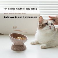 Vente en gros de bols pour animaux de compagnie en céramique inclinés et surélevés Xingmi Ceramics, faciles à nettoyer, résistants aux hautes températures, pour chat et chien